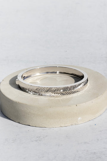 SUNRAY BANGLE- SILVER PLATE